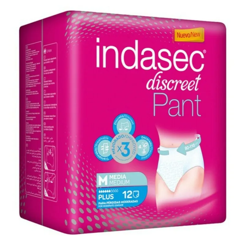 Памперсы для несамостоятельных людей Pant Plus Indasec Pant Plus (12 uds) 12 штук