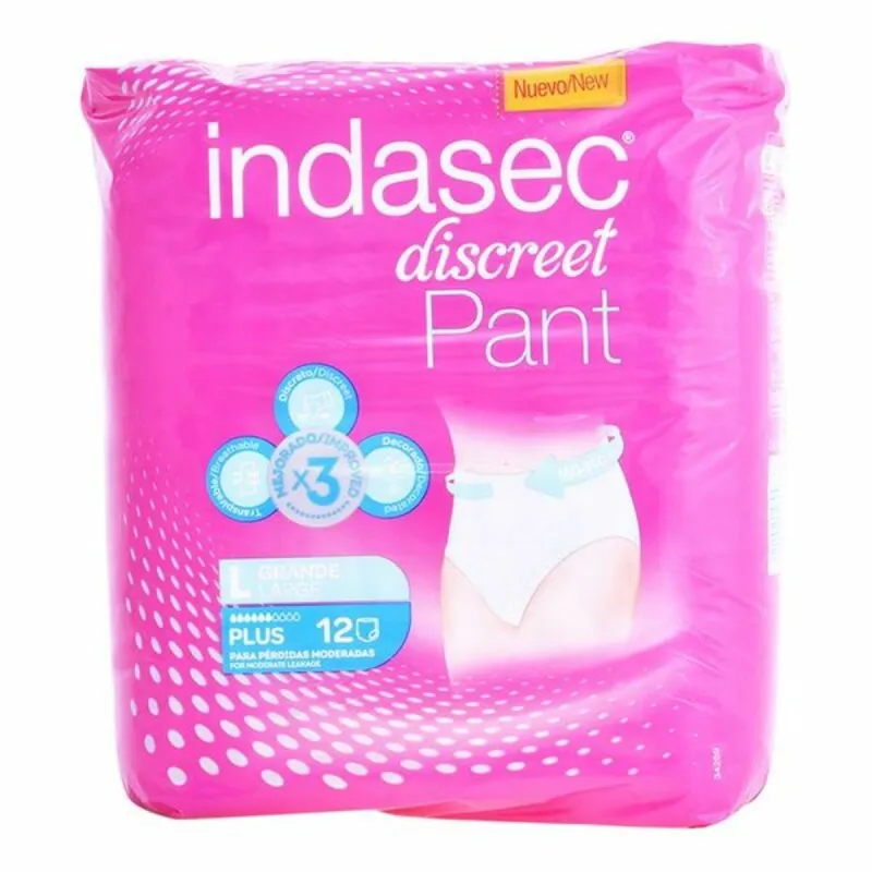 Autiņbiksītes Urīna Nesaturēšanai Pant Plus Talla Grande Indasec 3821862 (12 uds)