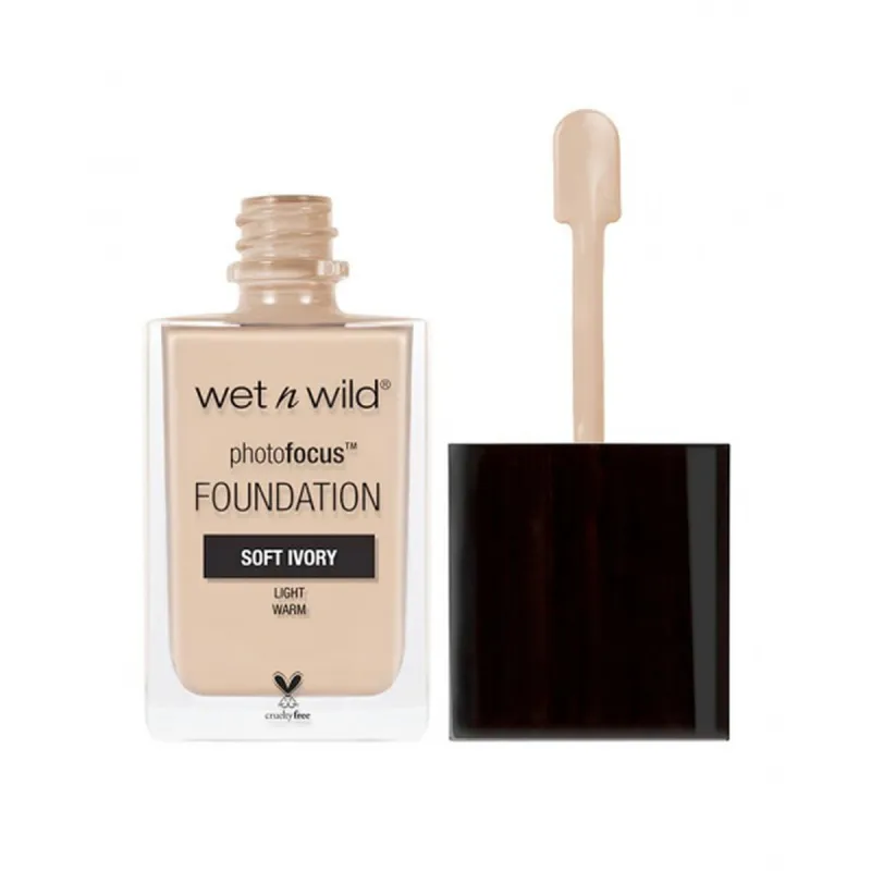 Nestemäinen meikin pohjustusaine Wet n Wild Photofocus Foundation Soft Ivory 30 ml