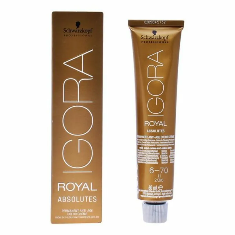 Антивозрастной красящий гель Schwarzkopf Igora Royal Absolutes Nº 6-70 60 ml