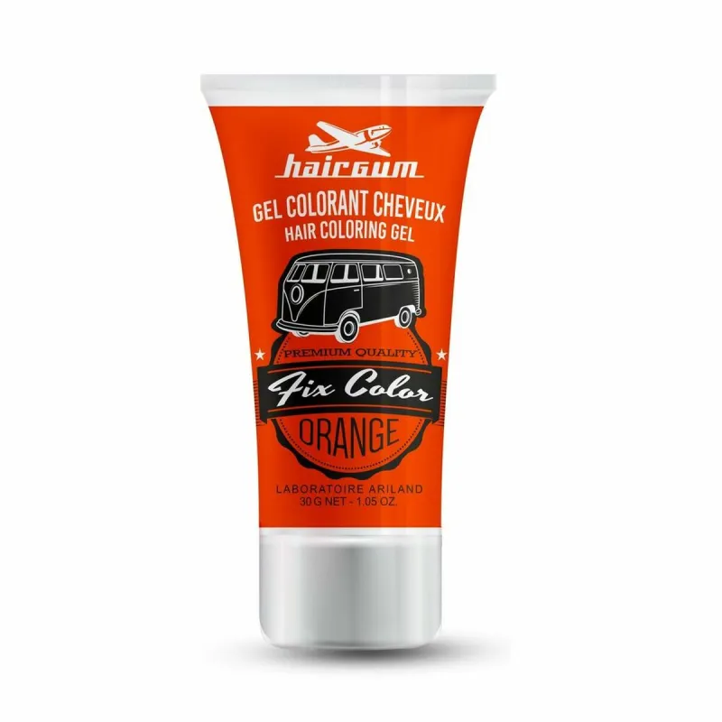 Kevytväri hiuksille Hairgum Fix Color Oranssi Orange 30 ml Muotoilugeeli