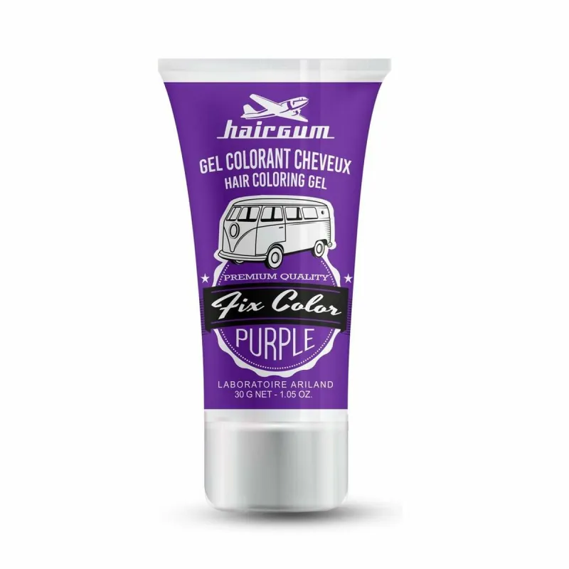 Kevytväri hiuksille Hairgum Fix Color Purppura 30 ml Muotoilugeeli