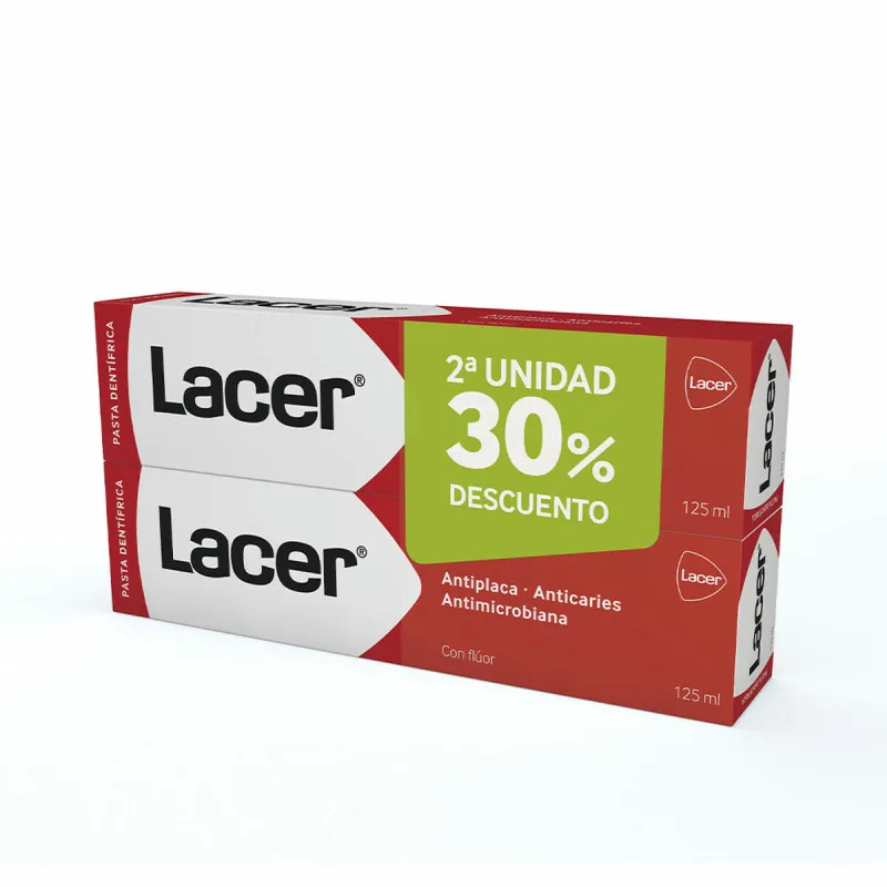 Зубная паста комплексного действия Lacer Pasta Dentífrica 125 ml 2 x 125 ml (2 Предметы)