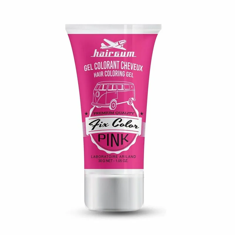 Pagaidu Krāsa Hairgum Fix Color Rozā 30 ml Modelējošs Gels