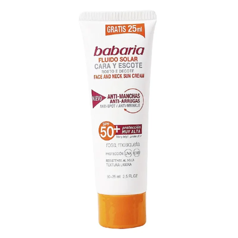 Facial Sun Cream Babaria Solar Adn Sensitive Spf 50 Spf 50+ 75 ml