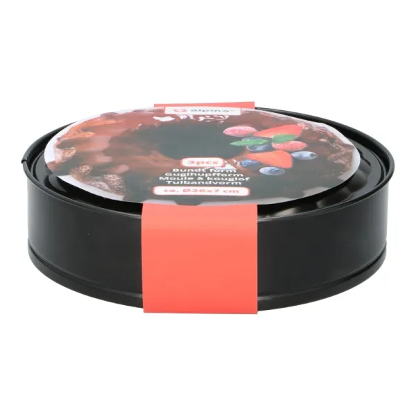Alpina - 2-in-1 baking pan for cakes and bundt cakes with non-stick coating 26x7 cm