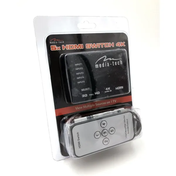 HDMI switch Media Tech MT5207 Black