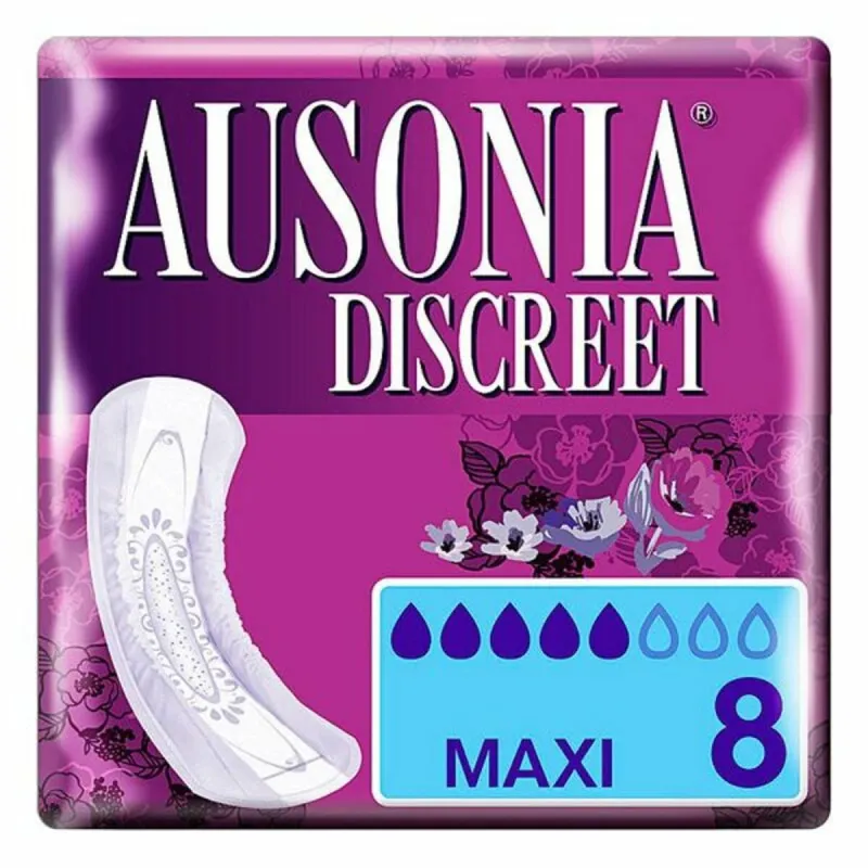 Sanitārais Ieliktnītis Urīna Nesaturēšanai DISCREET mAXI Ausonia Discreet (8 uds) 8 gb.