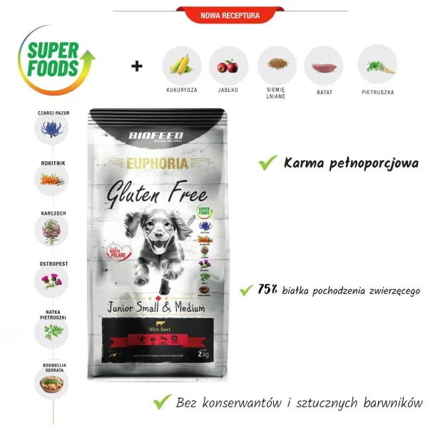 Sööt Biofeed Junior Small & Medium Vasikaliha 12 kg