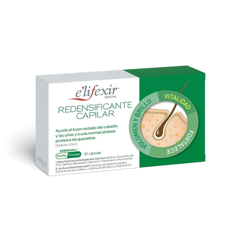 Hiusten lähtöön vaikuttava hoito Elifexir Esenciall Kapselit x 30 (30 osaa)