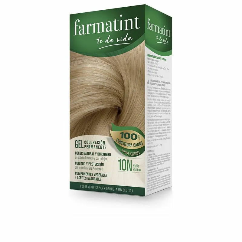 Püsivärv Farmatint Farmatint Gel 10n-Rubio Platino Nº 10n-Rubio Platino Geel (5 Ühikut)