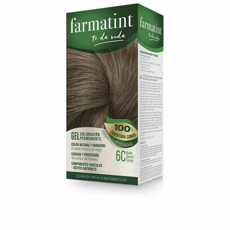 Püsivärv Farmatint 380234 6c-Rubio Oscuro Ceniza Nº 6c-Rubio Oscuro Ceniza Geel (5 Ühikut)