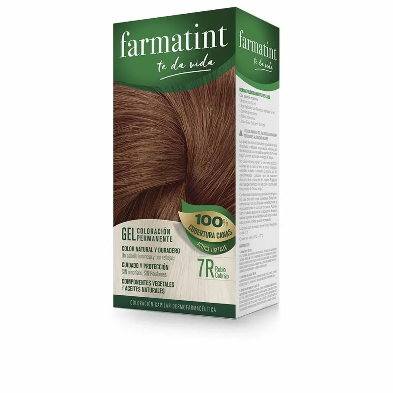 Pysyvä väriaine Farmatint 380232 7r-Rubio Cobrizo Nº 7r-Rubio Cobrizo Geeli (5 osaa)