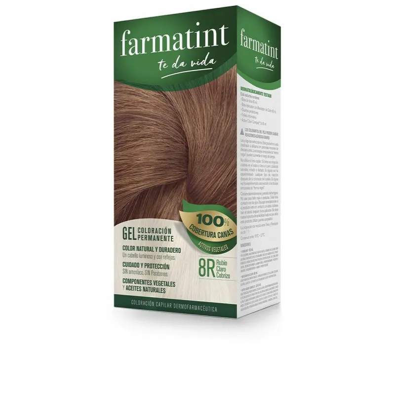 Püsivärv Farmatint 380233 8r-Rubio Claro Cobrizo Nº 8r-Rubio Claro Cobrizo Geel (5 Ühikut)