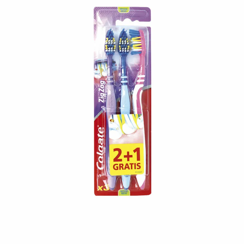 Hambahari Colgate Zig Zag Keskmine 3 Tükid, osad