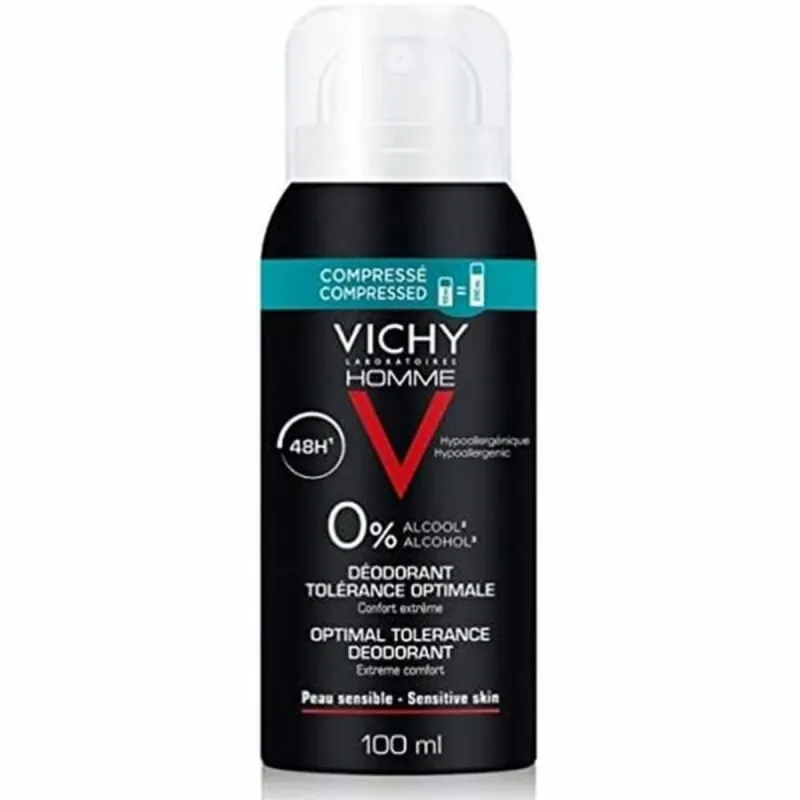 Izsmidzināms dezodorants Vichy Tolérance Optimale Vīriešu Bez Alkohola 48 stundas Pieaugušo unisekss (100 ml)