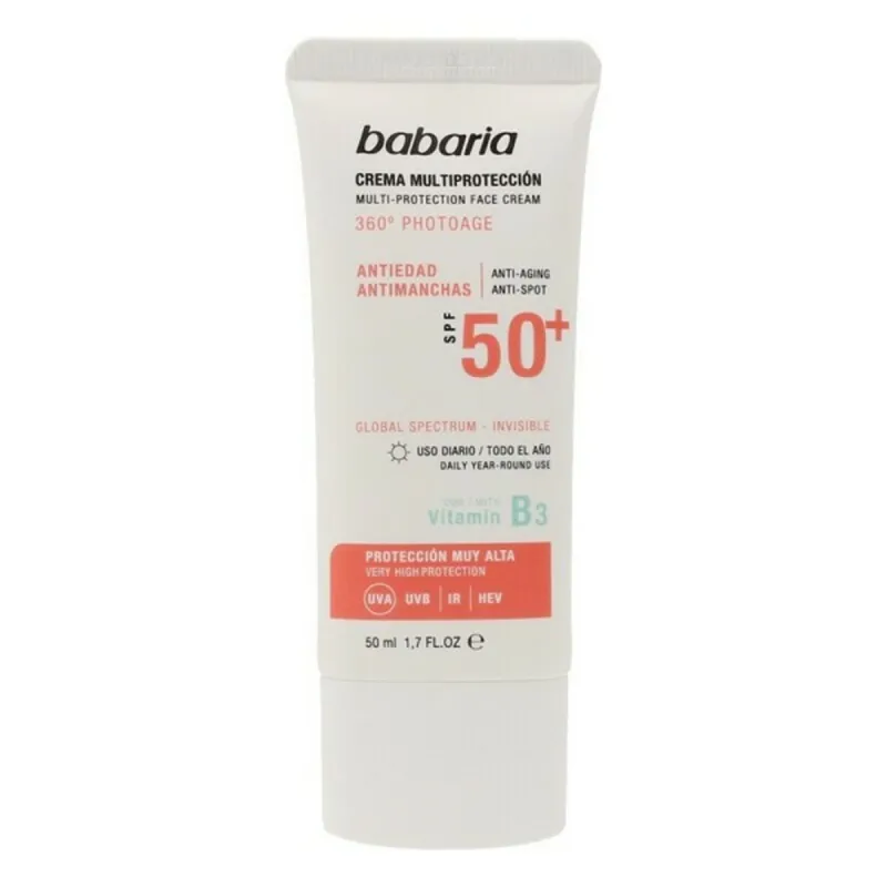 Anti-Brown Spot jumeühtlustamise päikesekreem Babaria Solar Multiproteccion Spf 50+ 50 ml