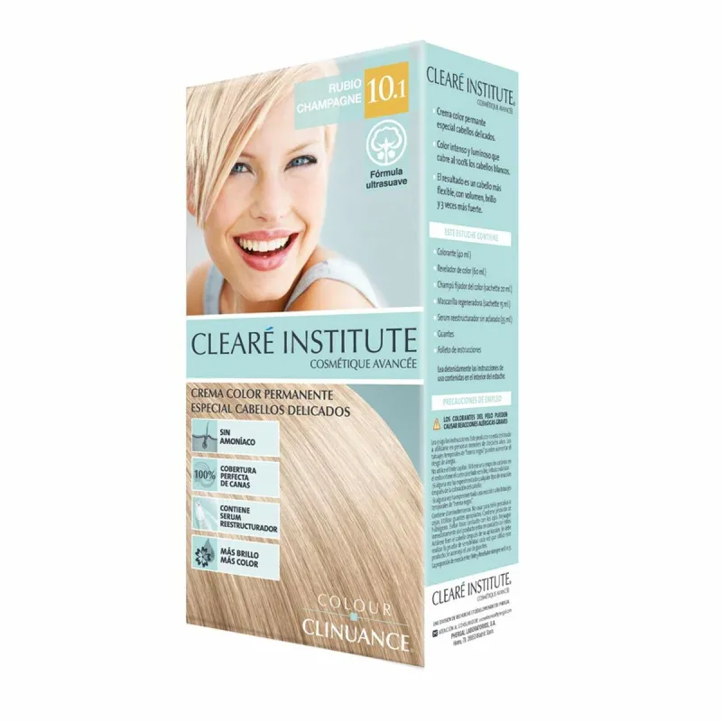 Nuolatinės spalvos dažymo kremas Clearé Institute Colour Clinuance Nº 10.1-rubio champagne