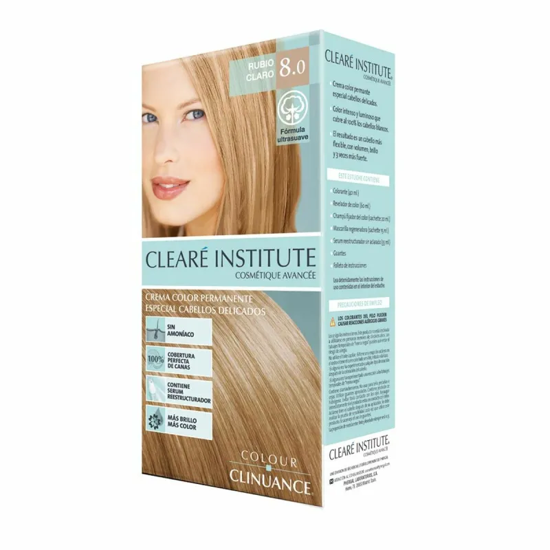 Permanents Krāsojošs Krēms Clearé Institute Colour Clinuance Nº 8.0-rubio claro