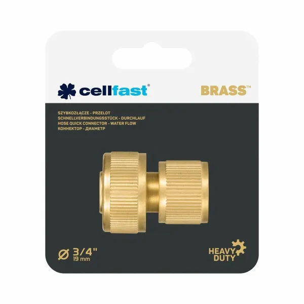 Letkuliitin Cellfast 19 mm Messinki Nopea