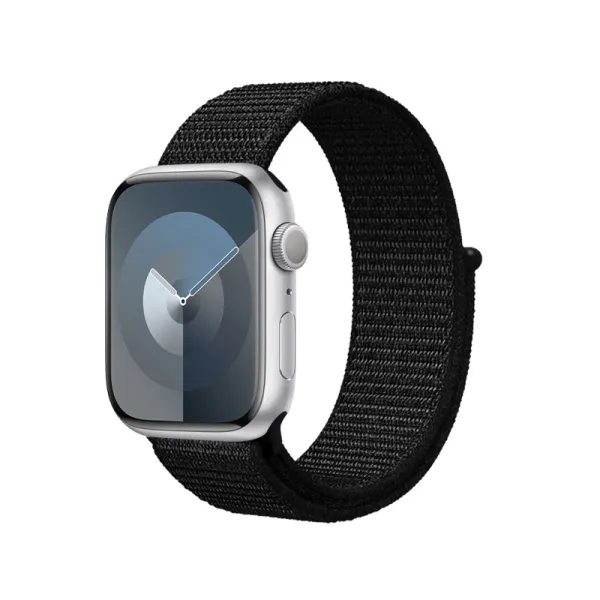 Crong Nylon Reflex - Sport Band for Apple Watch 38/40/41/42 mm (Black)