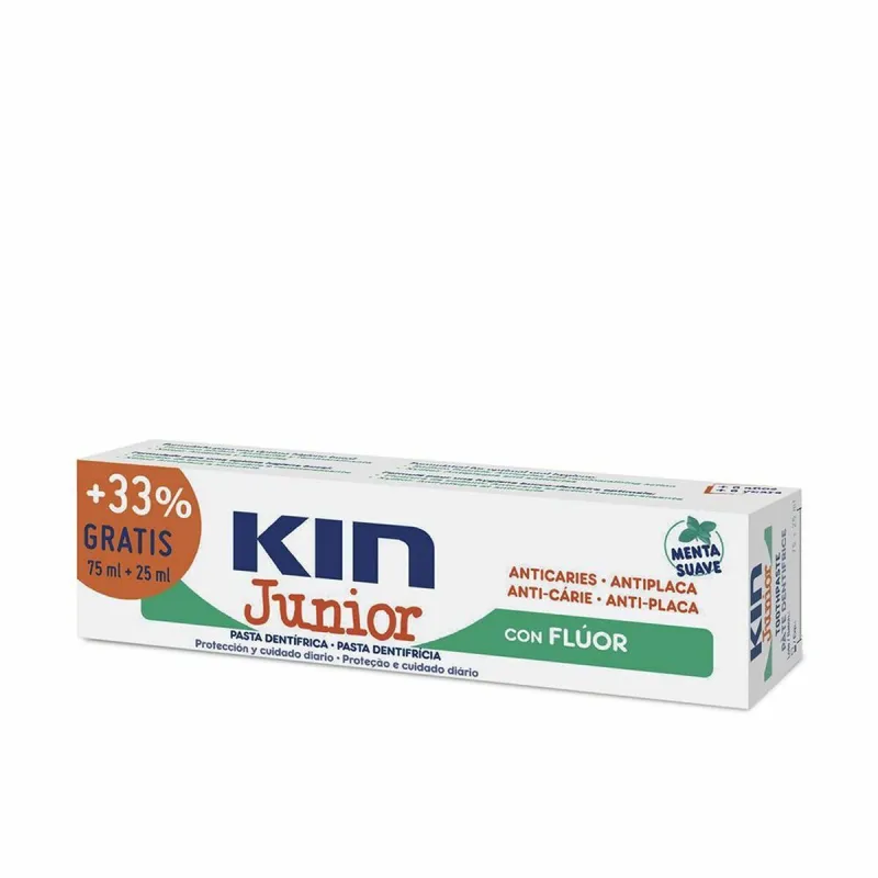 Zobu pasta Kin Kin Junior Piparmētra 25 ml pretkariess