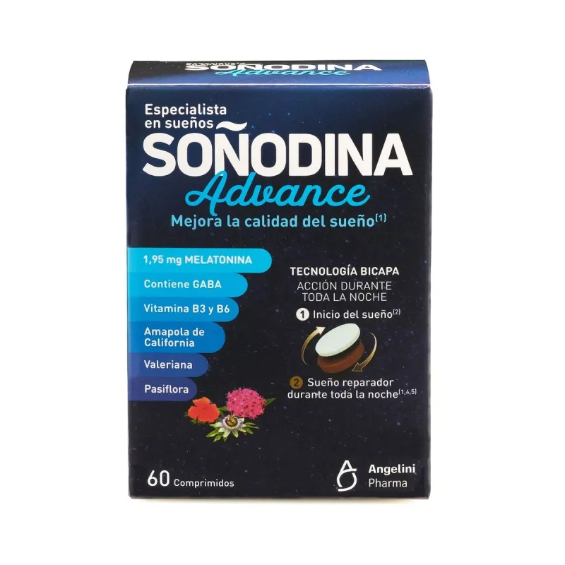 Добавка от бессонницы Natura Essenziale Soñodina Advance Мелатонин 60 штук