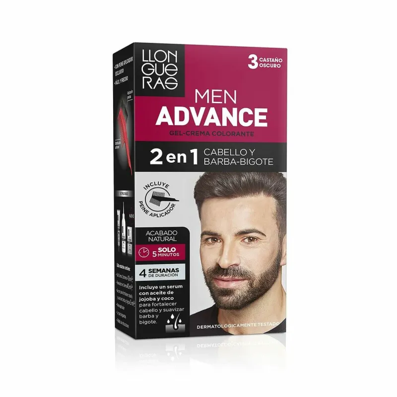 Värivoide Llongueras Men Advance 3 - Dark Brown Nº 3-Castano Oscuro Puolikestävä