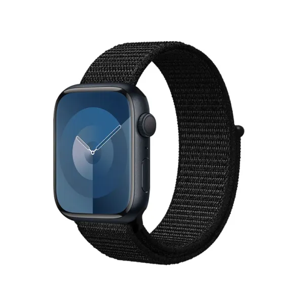 Crong Nylon Reflex - Sport Band for Apple Watch 38/40/41/42 mm (Black)