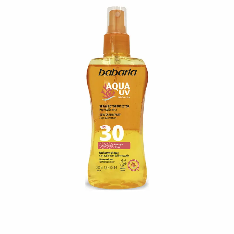 Защитный спрей от солнца для тела Babaria Solar Aqua Uv Spf 30 200 ml