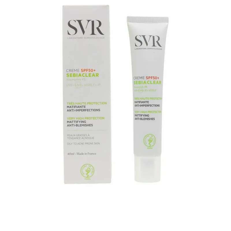 Солнцезащитное средство SVR Sebiaclear Spf 50 40 ml Средство от прыщей Pегулирующий выделение кожного сала