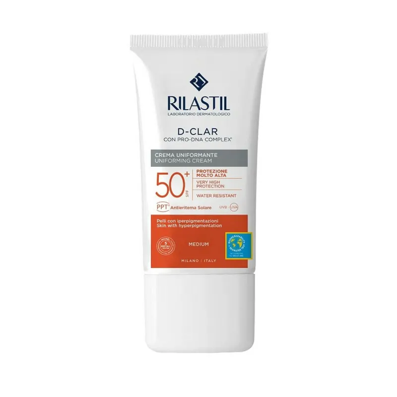 Anti-Brown Spot jumeühtlustamise päikeselosjoon Rilastil Sun System Medium Spf 50 Spf 50+ 40 ml