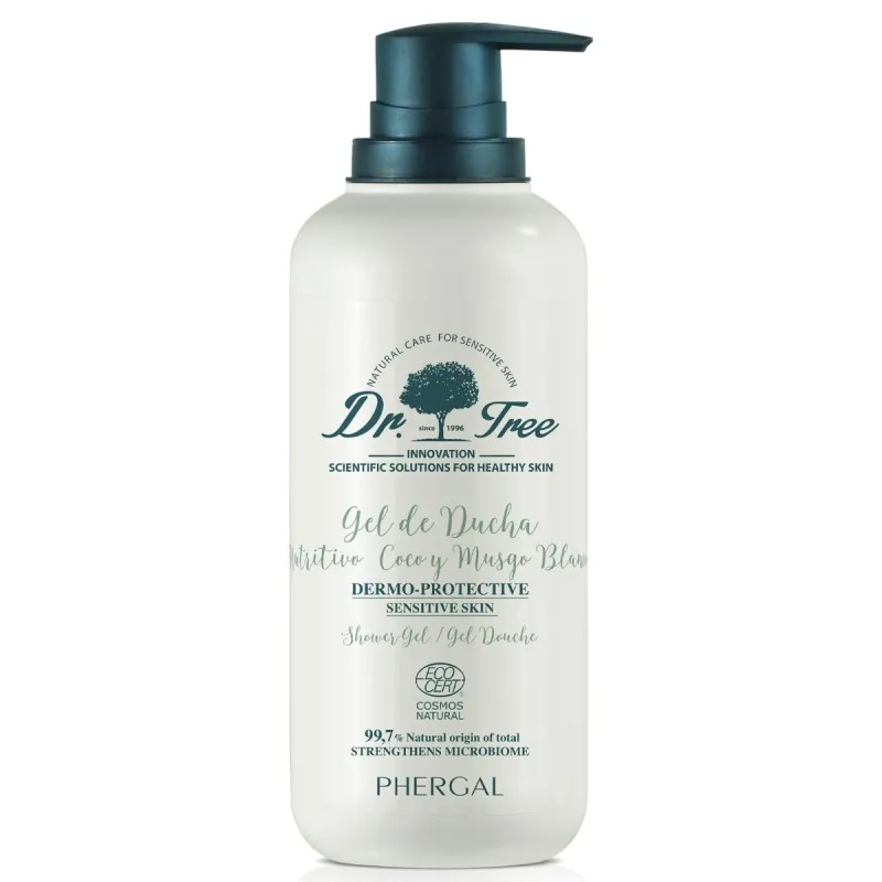 Гель для душа Dr. Tree Dermoprotector Gel De Ducha 500 ml Чувствительная кожа Кокос Мох Питательный