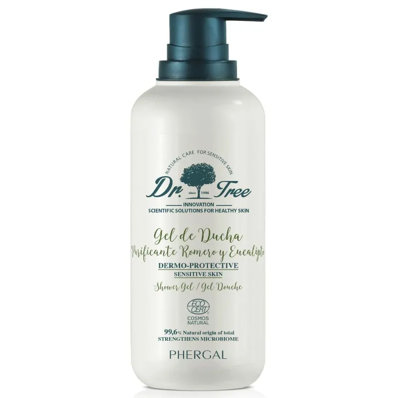 Гель для душа Dr. Tree Eco Gel De Ducha 500 ml Чувствительная кожа Розмарин Эвкалипт Очищающий