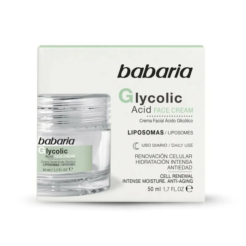 Регенерирующий крем Babaria Glycolic Acid 50 ml гликолевой кислотой