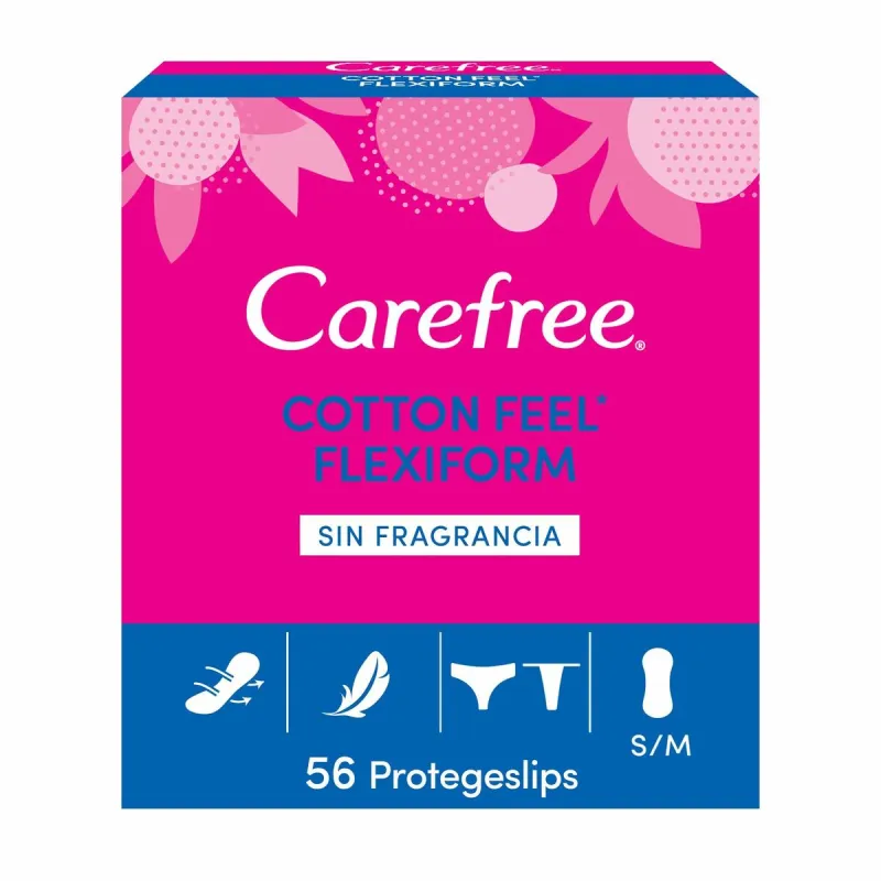 Elastīgais Biksīšu Ieliktnītis Carefree Carefree Flexiform S/M Izmērs (56 uds)