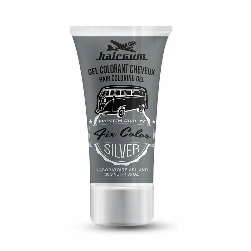 Неперманетное окрашивание Hairgum Fix Color Серебристый 30 ml Фиксирующий гель