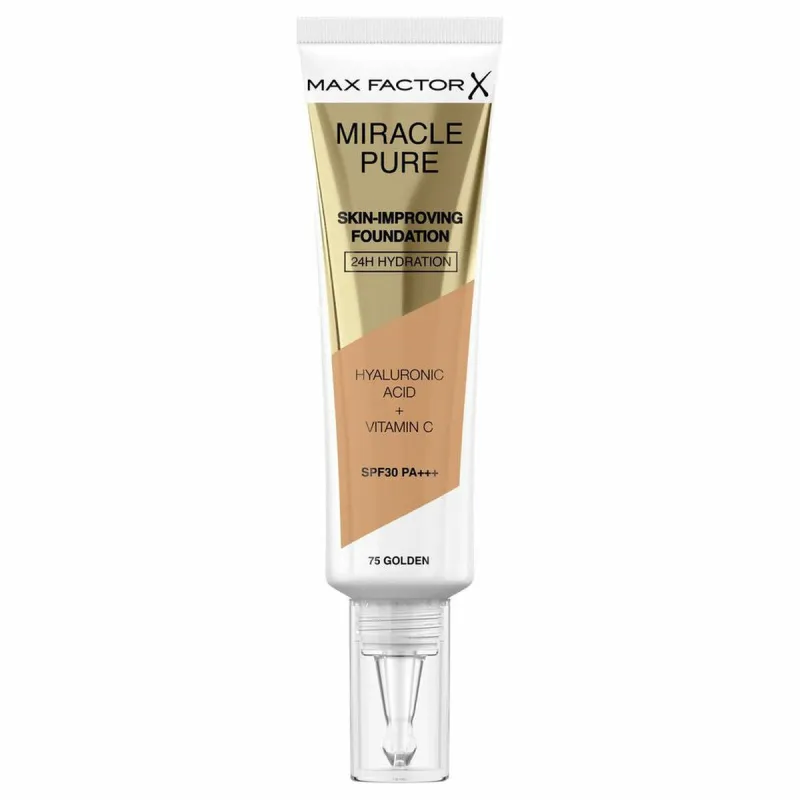 Nestemäinen meikin pohjustusaine Max Factor Miracle Pure Nº 75 Golden Spf 30 30 ml