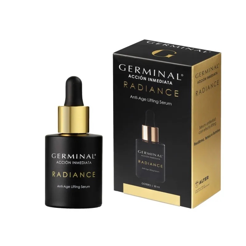 Pret novecošanas serums Germinal ACCIÓN INMEDIATA RADIANCE 30 ml Liftinga efekts