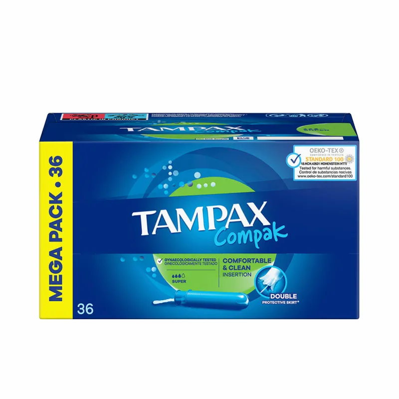Super Tamponi Tampax Compak 36 Vienības