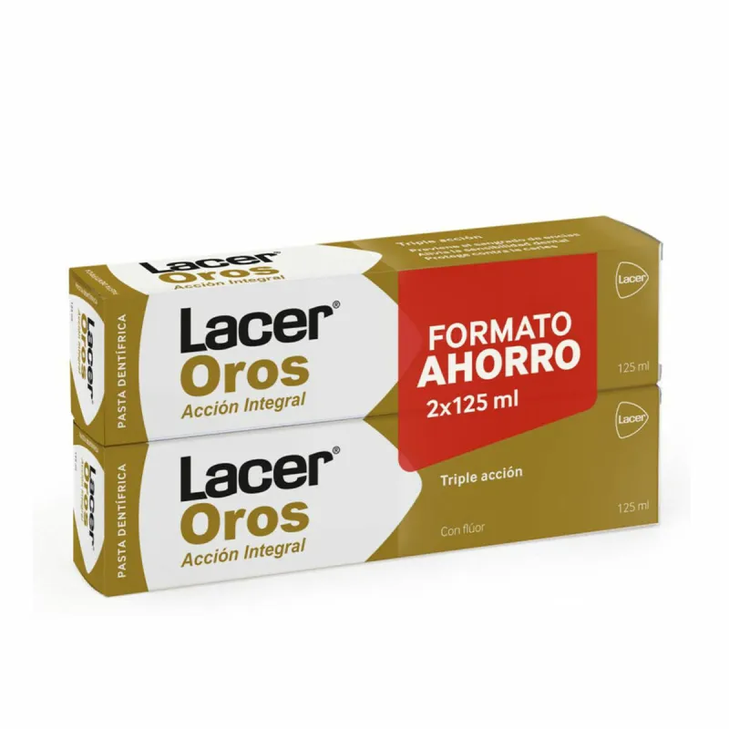 Kolmitoiminen hammastahna Lacer Lacer Oros Pasta Dental 125 ml 2 x 125 ml (2 Kappaletta)