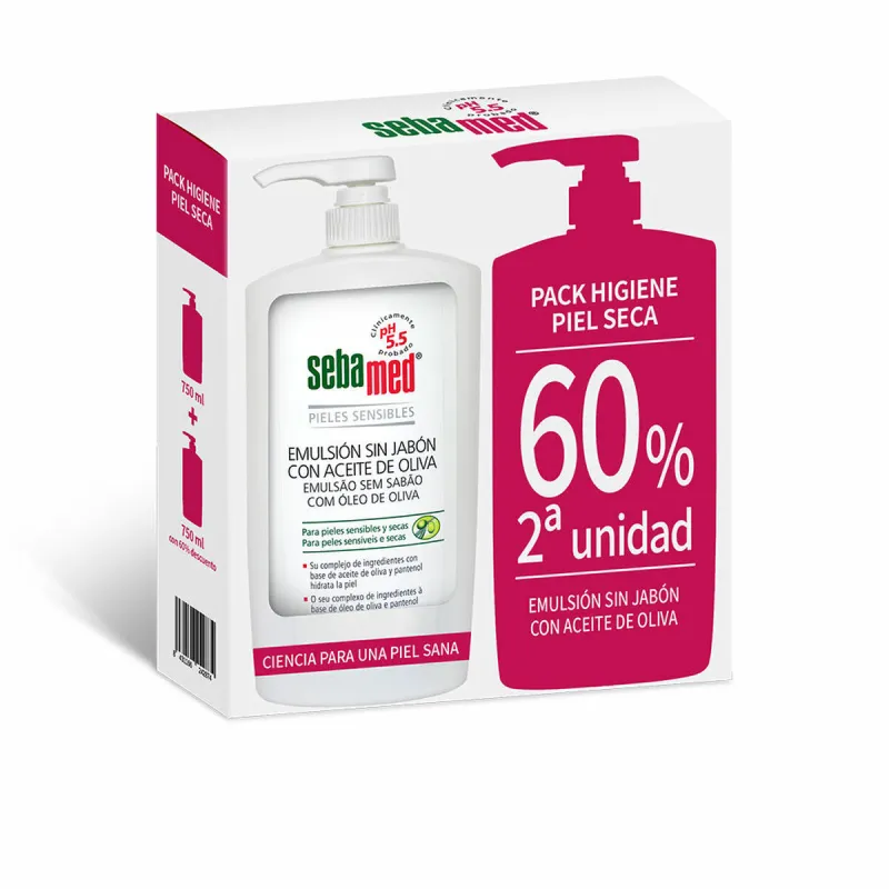 Seebivaba dušigeel Sebamed Emulsión Sin Jabón 750 ml Kuiv nahk Oliivõli 2 Ühikut