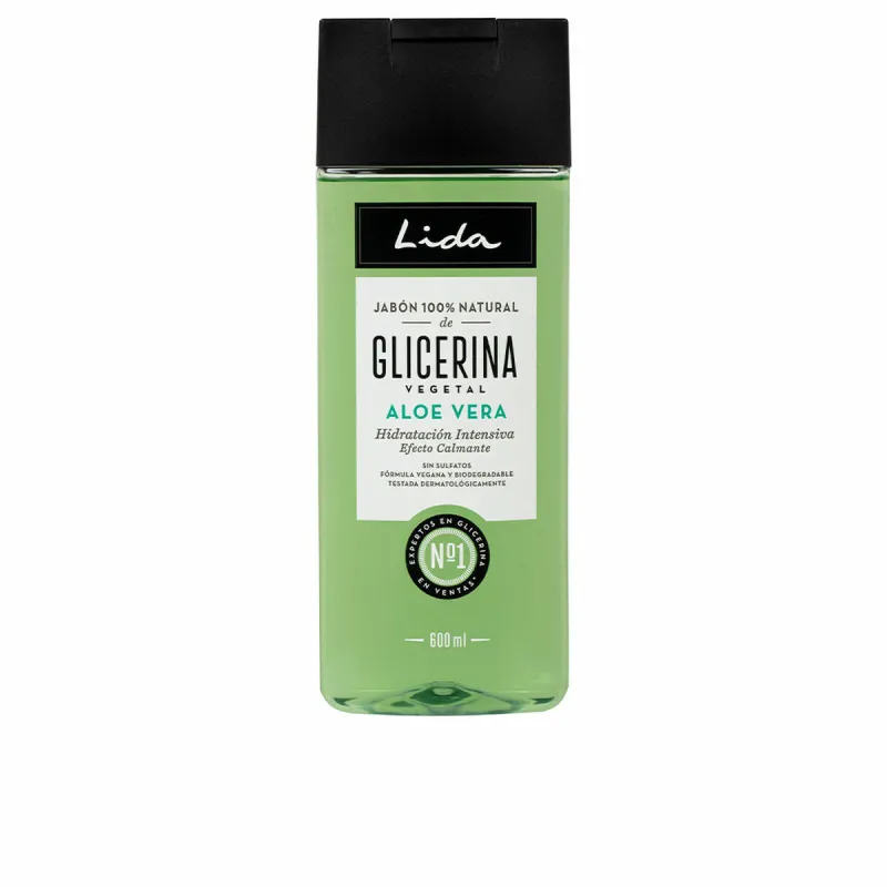 Nestemäinen aloe vera vartalosaippua Lida Jabón Natural 600 ml 100-prosenttisesti luonnollinen