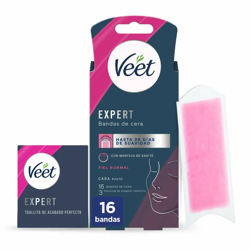 Näokarvade eemaldusribad Veet Expert (16 Ühikut)