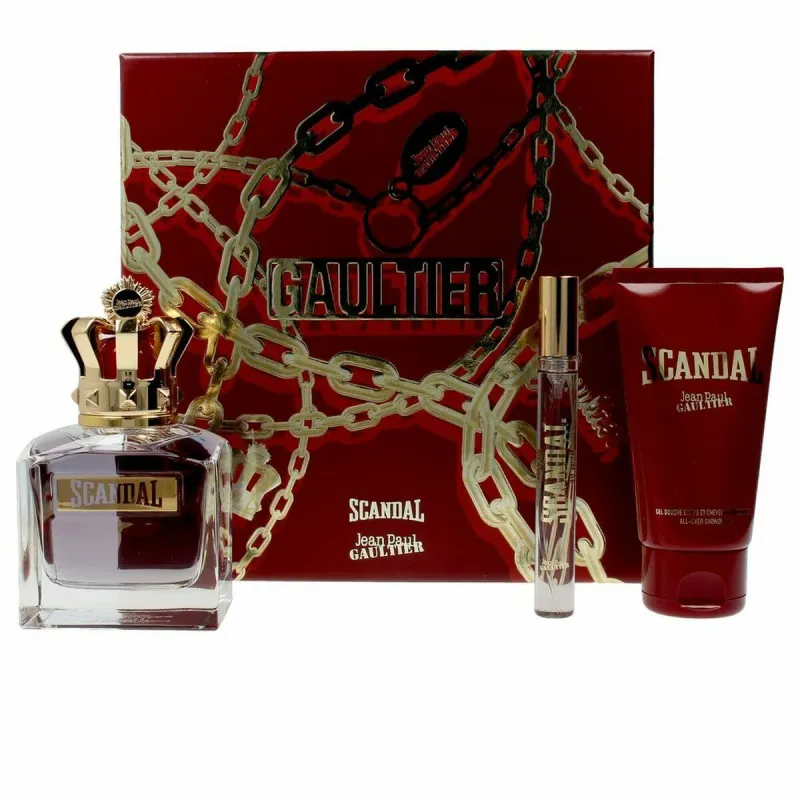 Meeste parfüümi komplekt Jean Paul Gaultier EDT Scandal 3 Tükid, osad
