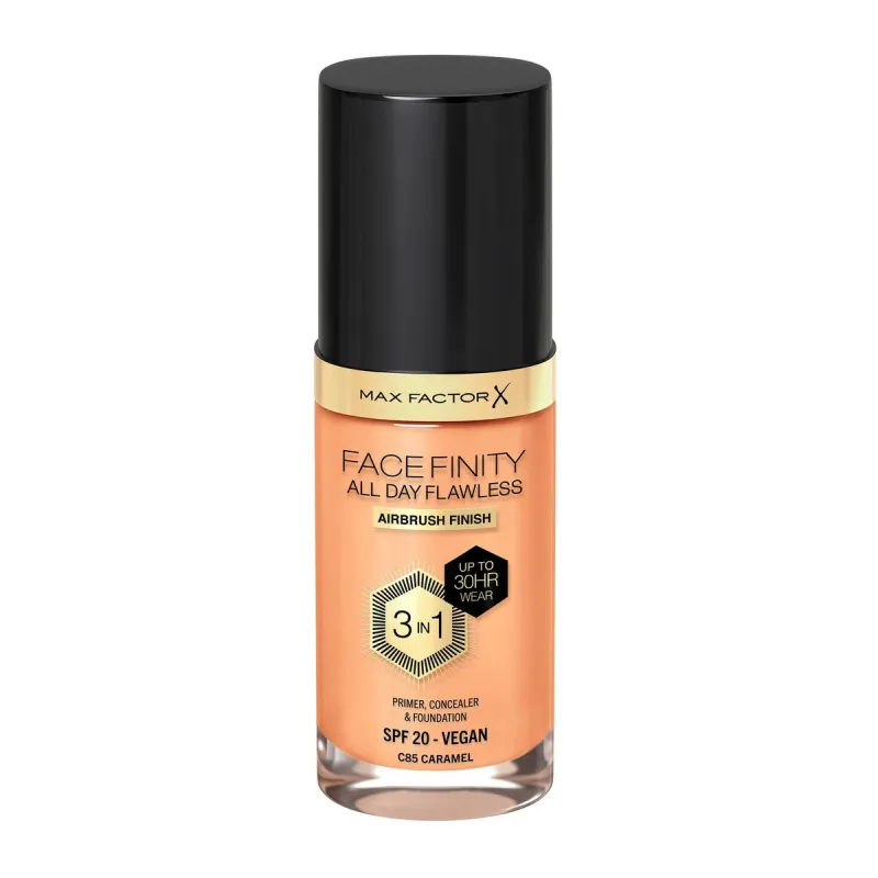 Grima Bāzes Krēms Max Factor Facefinity Nº 85-caramel Spf 20 30 ml 3-vienā