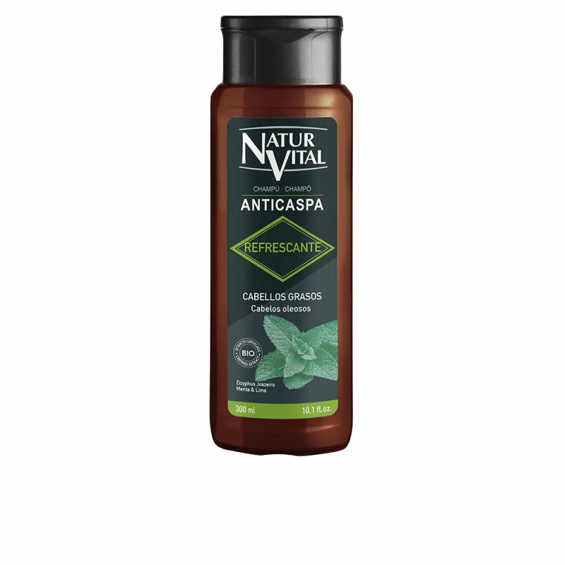 Šampūns pret Blaugznām Naturvital Champú Anticaspa Refrescante 300 ml Atsvaidzinošs