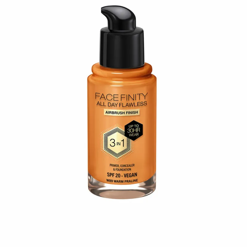 Pohjameikkivoide Max Factor Face Finity All Day Flawless Nº W89 Warm praline W89-Warm Praline Spf 20 30 ml 3-in-1