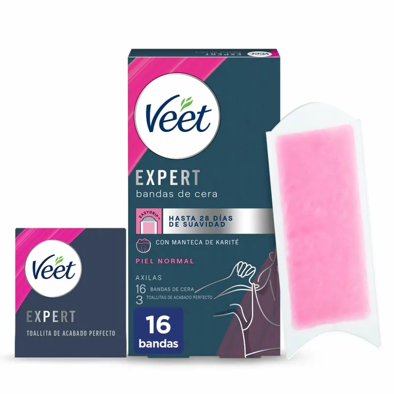 Kehakarvade eemaldusribad Veet Expert Kaenlaalustele (16 Ühikut)