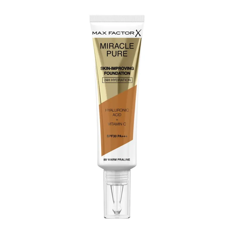 Grima Bāzes Krēms Max Factor Miracle Pure Nº 89 Warm praline Nº 89-Warm Praline Spf 30 30 ml